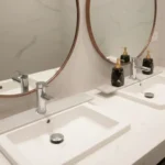 Double Sink Counter Stone Mat